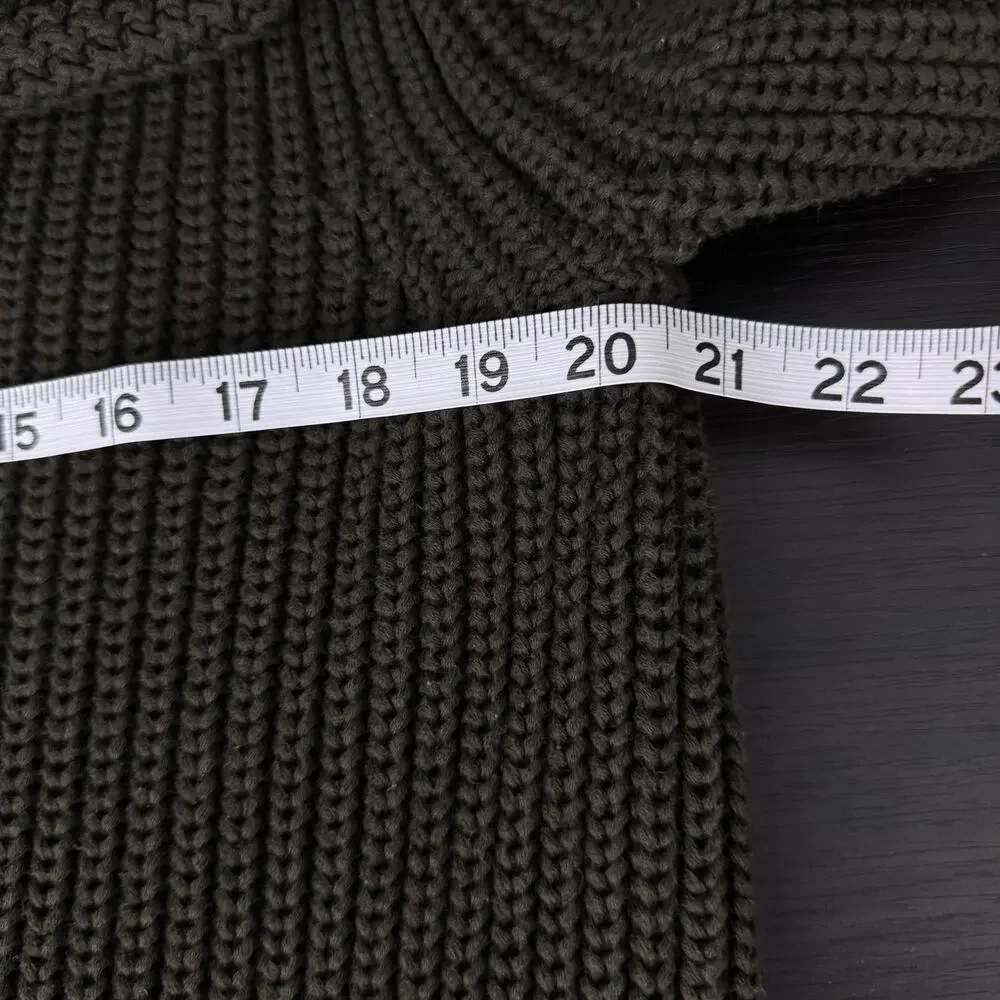 Vintage Polo Ralph Lauren Sweater Mens Medium Shawl Cardigan Chunky Knit Green